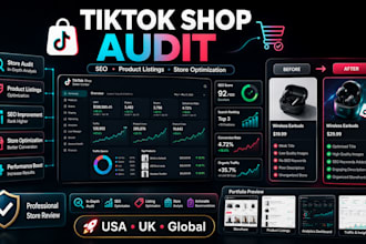 audit tiktok shop, optimize product listings and SEO