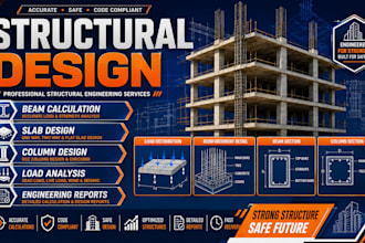 do structural engineer calculation, load calculation for beam, slab, column plan