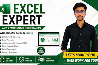 build excel automation tools, dashboards and function