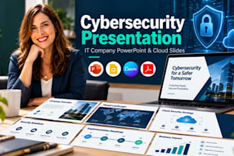design cybersecurity presentation and IT powerpoint for tech companies