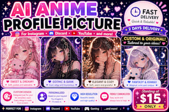 create cute ai anime profile pictures for social media