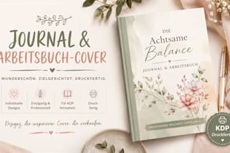 gestalte dein self help journal oder workbook cover