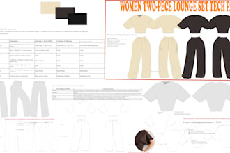 create professional apparel tech pack for clothing brand