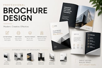 design a brochure, company profile or marketing booklet