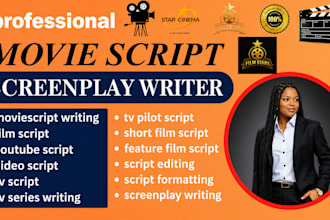 write movie scripts for short films, feature films, TV series, standup comedy