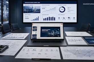 create industrial conference deck, supply chain presentation, manufacturing