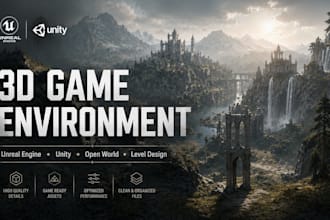 create 3d game environment unreal engine unity level design open world map