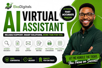 provide ai virtual assistant and internet research services