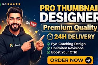 design pro youtube thumbnail and social media thumbnail