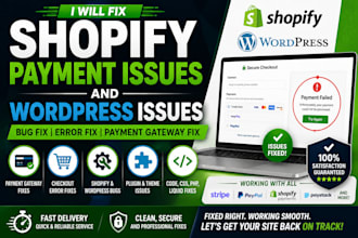 fix shopify checkout payment gateway and wordpress issues
