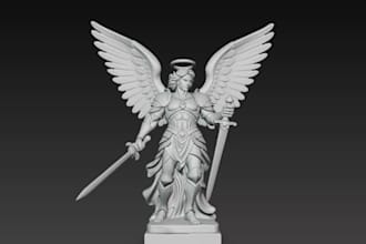 carve 3d figurine for bambu lab,display statue,bjd doll,3mf,ply,stl gothic decor