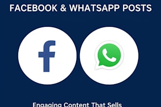 write facebook and whatsapp post in french for your business