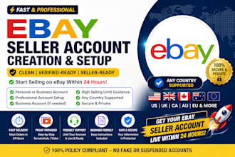 open verified ebay seller account, ebay account creation ebay store design