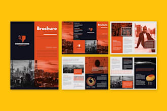design a professional bifold or trifold brochure