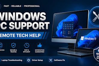windows PC and laptop repair remote support