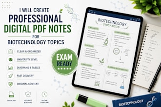 create university study notes for biotechnology topics