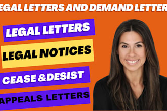 prepare and send legal demand letter and legal notice