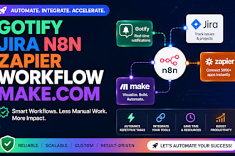 gotify jira n8n zapier workflow make com automation