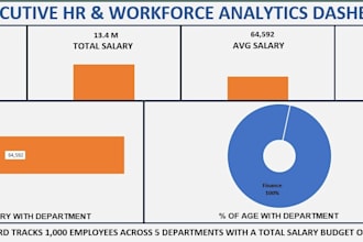 design an executive HR workforce and employee analytics dashboard in excel