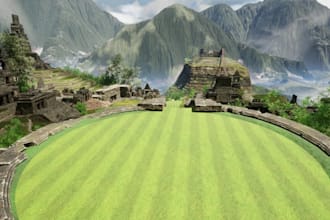 design stunning 3d golf course design, mini golf, putting green, golf hole
