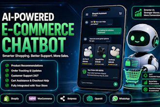 build ai ecommerce chatbot for sales, order management