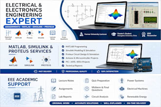 provide eee tutoring, lecture notes, assignments, matlab and proteus projects