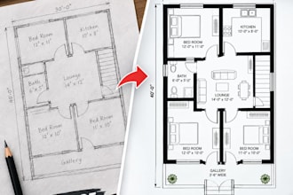 draw professional 2d autocad floor plans