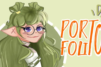 draw stylized character illustrations in my art style