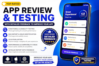 do professional mobile app texting and app review and qa texting