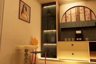 realistic 3d kitcheen room interior design and rendering