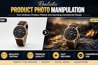 do realistic edits and product photo manipulation
