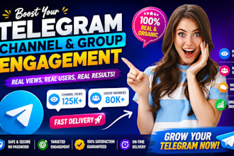 boost your telegram channel engagement group engagement with real views and user