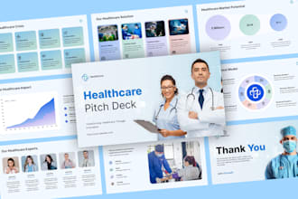 design medical healthcare presentations, pitch decks and powerpoint slides