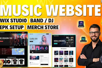design or redesign wix music website for music artist, dj, band or record label