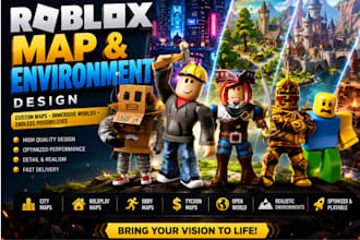 design roblox map builder, roblox environment, roblox studio game, custom world