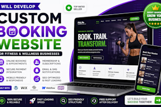 develop custom booking website for fitness  wellness businesses booking website