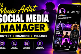 manage social media for music artists and promote new releases