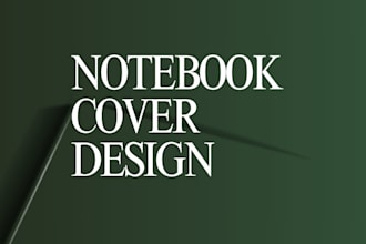 design a beautiful notebook cover and book cover for KDP