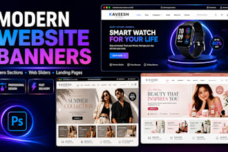 design modern website banner design