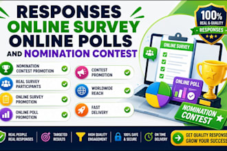 gather responses for online survey online polls or nomination contest