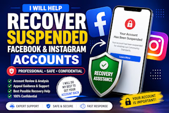 help recover suspended facebook and instagram accounts