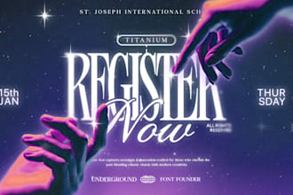 design event banner, poster or flyer for your business