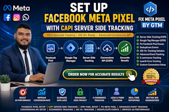 set up facebook meta pixel with capi server side tracking, fix meta pixel by GTM