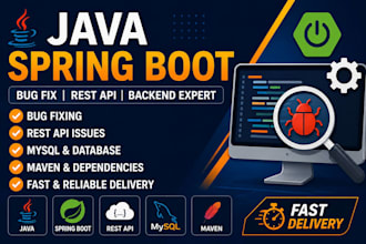 fix java spring boot bugs, restapi issues and backend errors