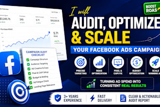 audit, optimize, and scale your facebook ads campaign