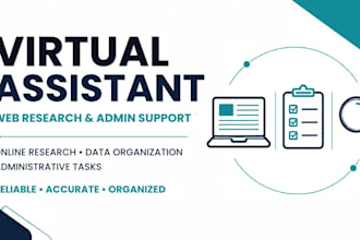 provide virtual assistant and web research support