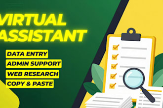 be your virtual assistant for admin support and web research