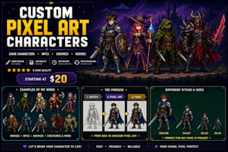create custom pixel art characters