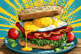 design food pop art of your food pop art