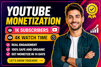complete youtube promotion for monetization